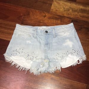 Light blue cute Gilly Hicks Jean shorts